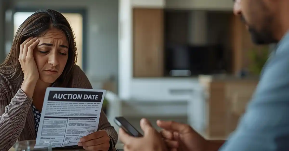 Knoxville homeowner meeting with a local home buyer to stop a foreclosure auction before the sale