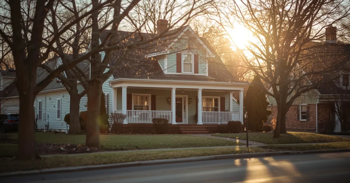 Warm winter photo of a Knoxville home used for an inherited property guide.